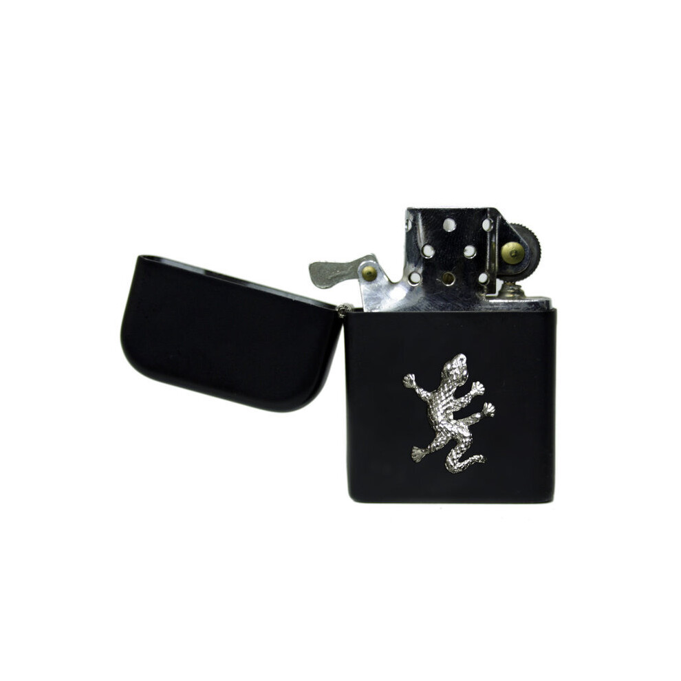 Knight Black Gecko Matte Stormproof Petrol Lighter
