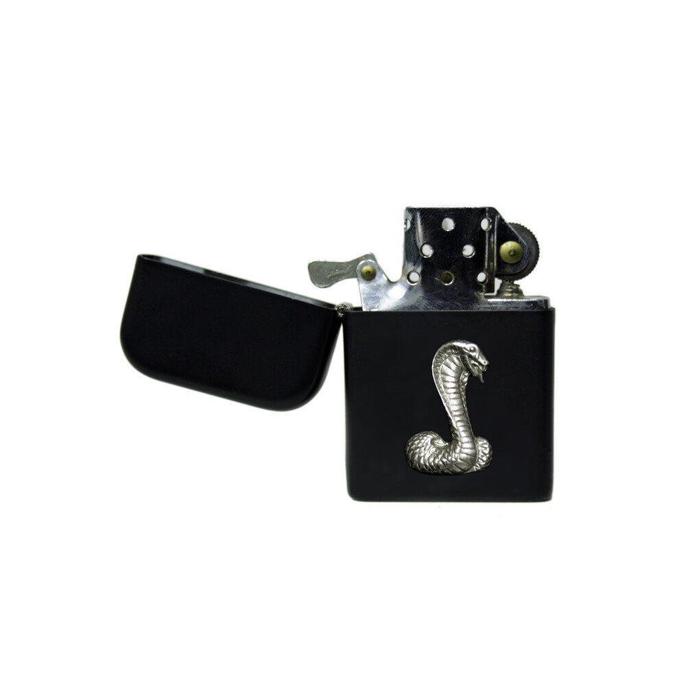 Knight Black King Cobra Matte Stormproof Petrol Lighter