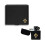 Fleur de lis matte black cigarette case and stormproof petrol lighter 1