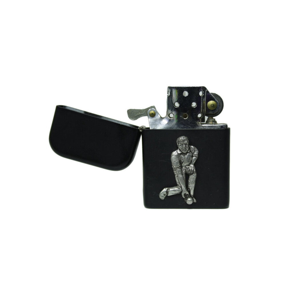Knight Black Bowling Matte Stormproof Petrol Lighter