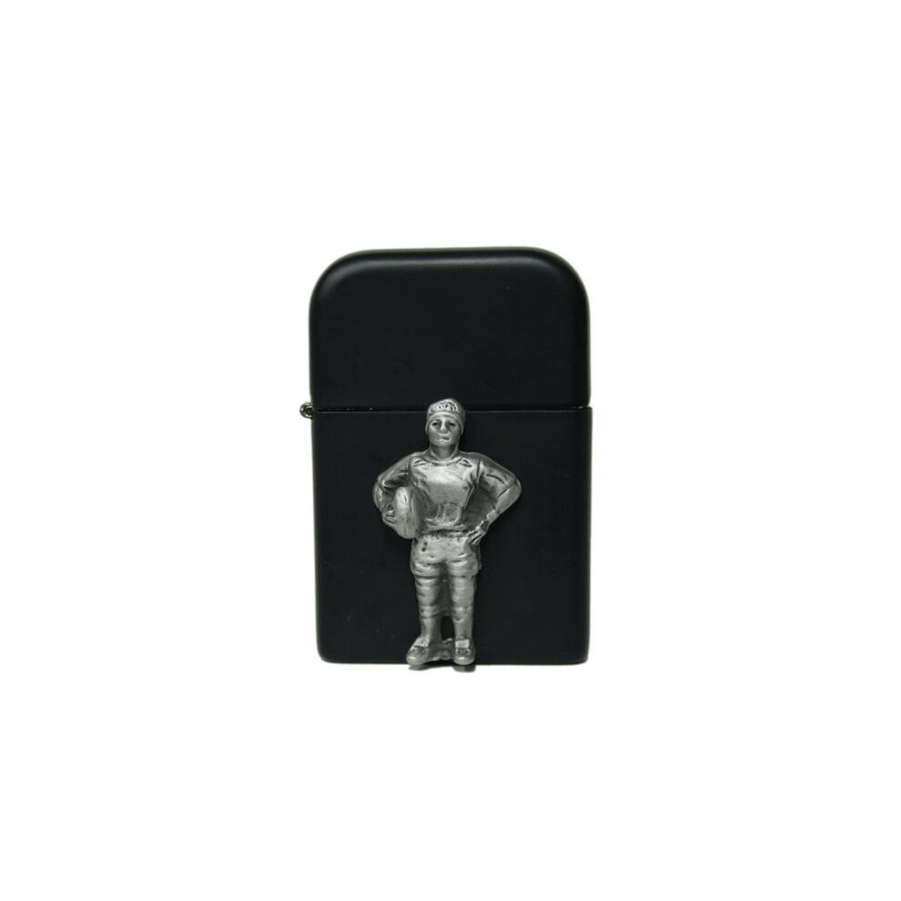 Knight Black Rugby Matte Stormproof Petrol Lighter