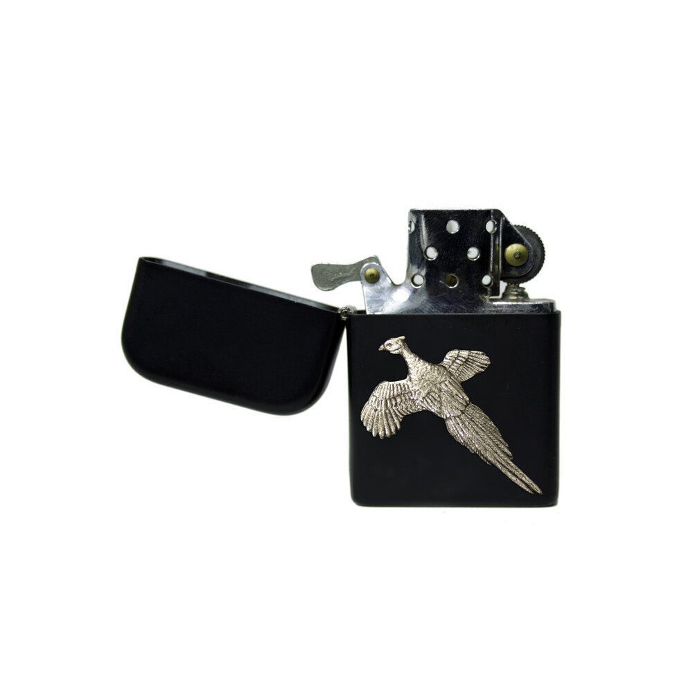 Knight Black Pheasant Matte Stormproof Petrol Lighter