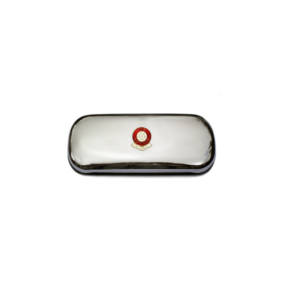 Knight Stoke City Football Club Polished Chrome Glasses Case