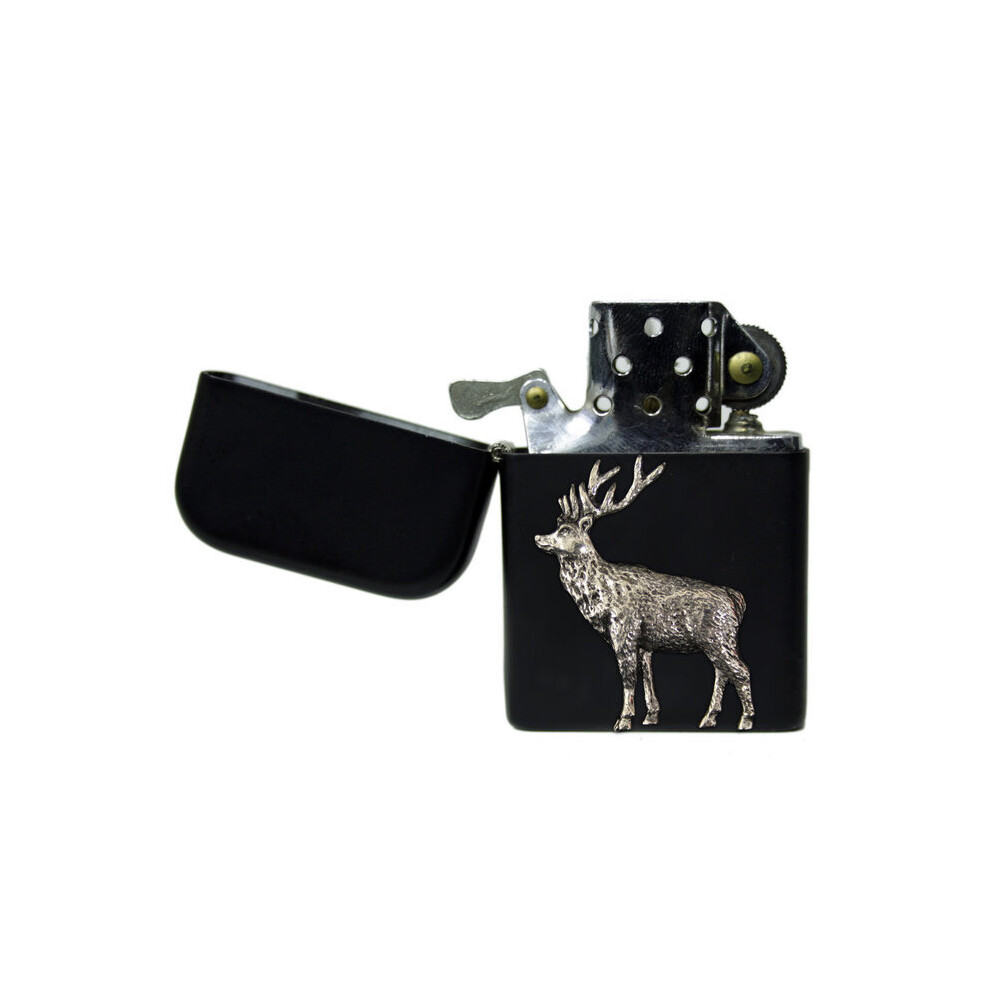 Knight Black Stag Matte Stormproof Petrol Lighter