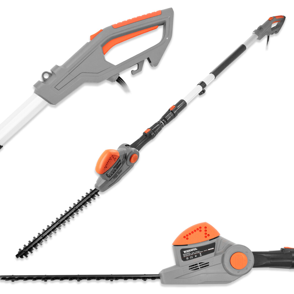 Terratek 550W Telescopic Hedge Cutter | Long-Reach Corded Hedge Trimmer