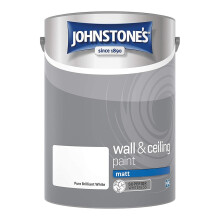 Johnstones Wall & Ceiling Matt Emulsion Paint 5l Pure Brilliant White