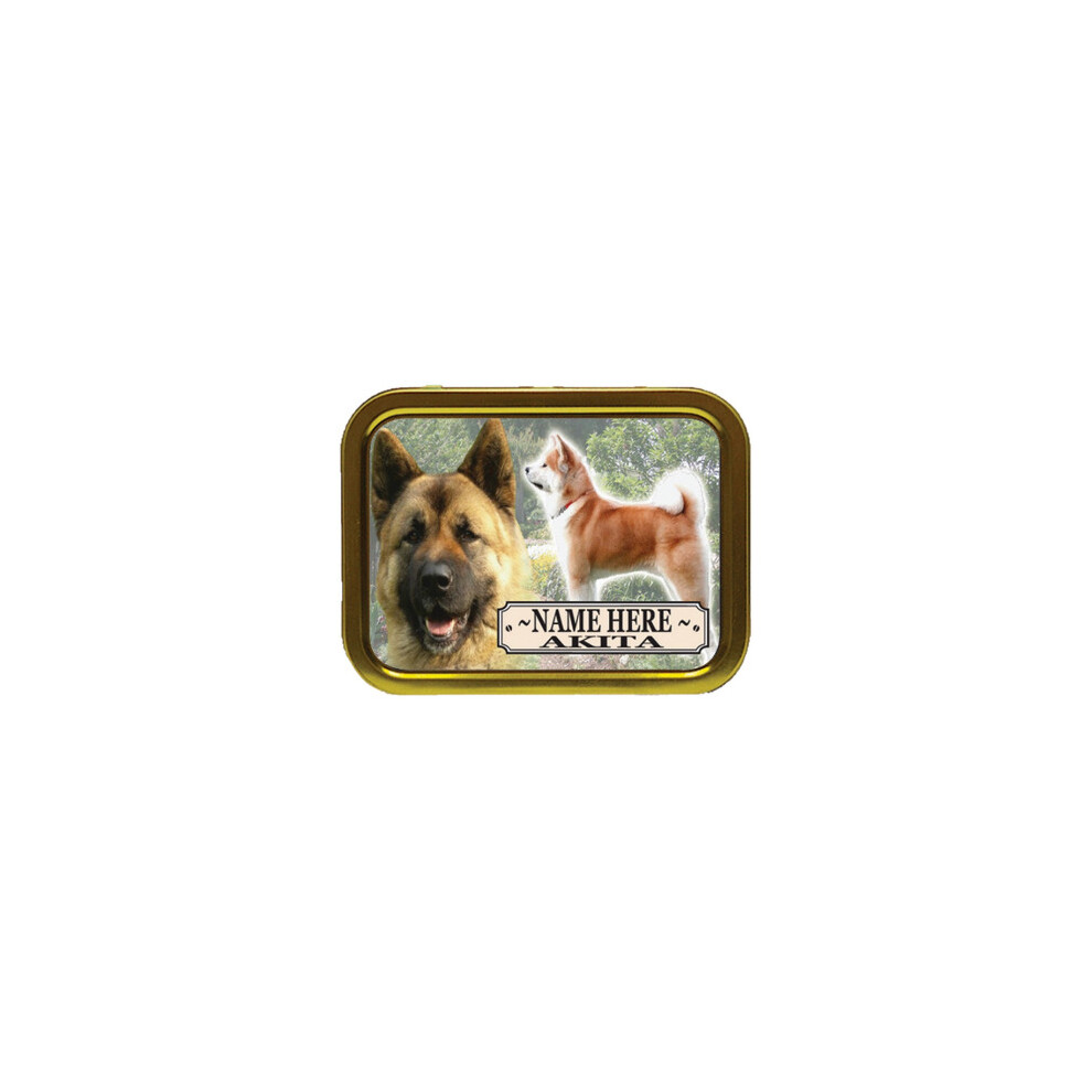 Personalised Gift Products Personalised Akita Dog Breed Tobacco Tin Gift & Smoking Products