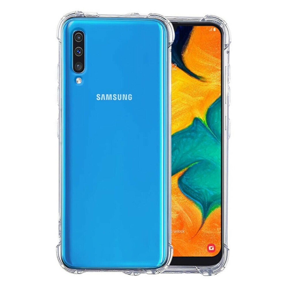 Shockproof Gel Case For Samsung A30/A20 Clear 5055546012050