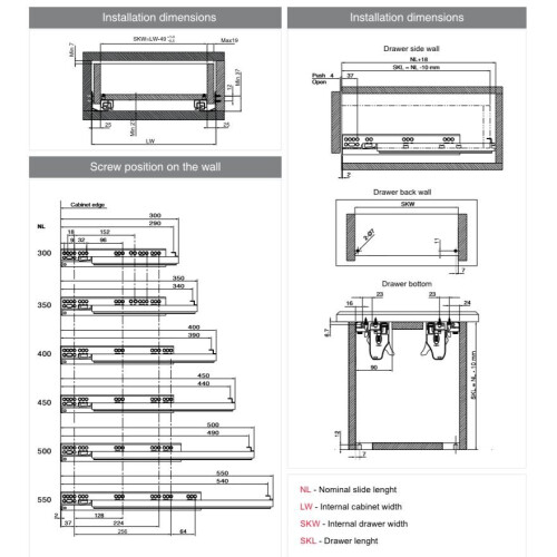(400mm) Soft Close 3Dslides drawer runner up to 19mm board 2
