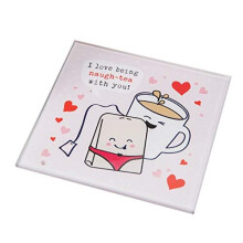 For Your Eyes Only Glass Coaster - Tea with You