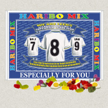 (Haribo Mix) Leeds Football Shirt Gift Boxed Sweets Available In Vanilla Fudge, Fruit Jellies, Liquorice, Chocolate Footballs And Haribo Mix