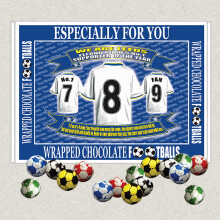 (Chocolate Footballs) Leeds Football Shirt Gift Boxed Sweets Available In Vanilla Fudge, Fruit Jellies, Liquorice, Chocolate Footballs And Haribo Mix