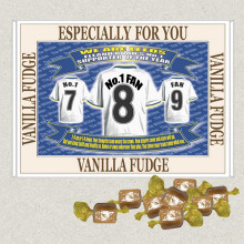 (Vanilla Fudge ) Leeds Football Shirt Gift Boxed Sweets Available In Vanilla Fudge, Fruit Jellies, Liquorice, Chocolate Footballs And Haribo Mix
