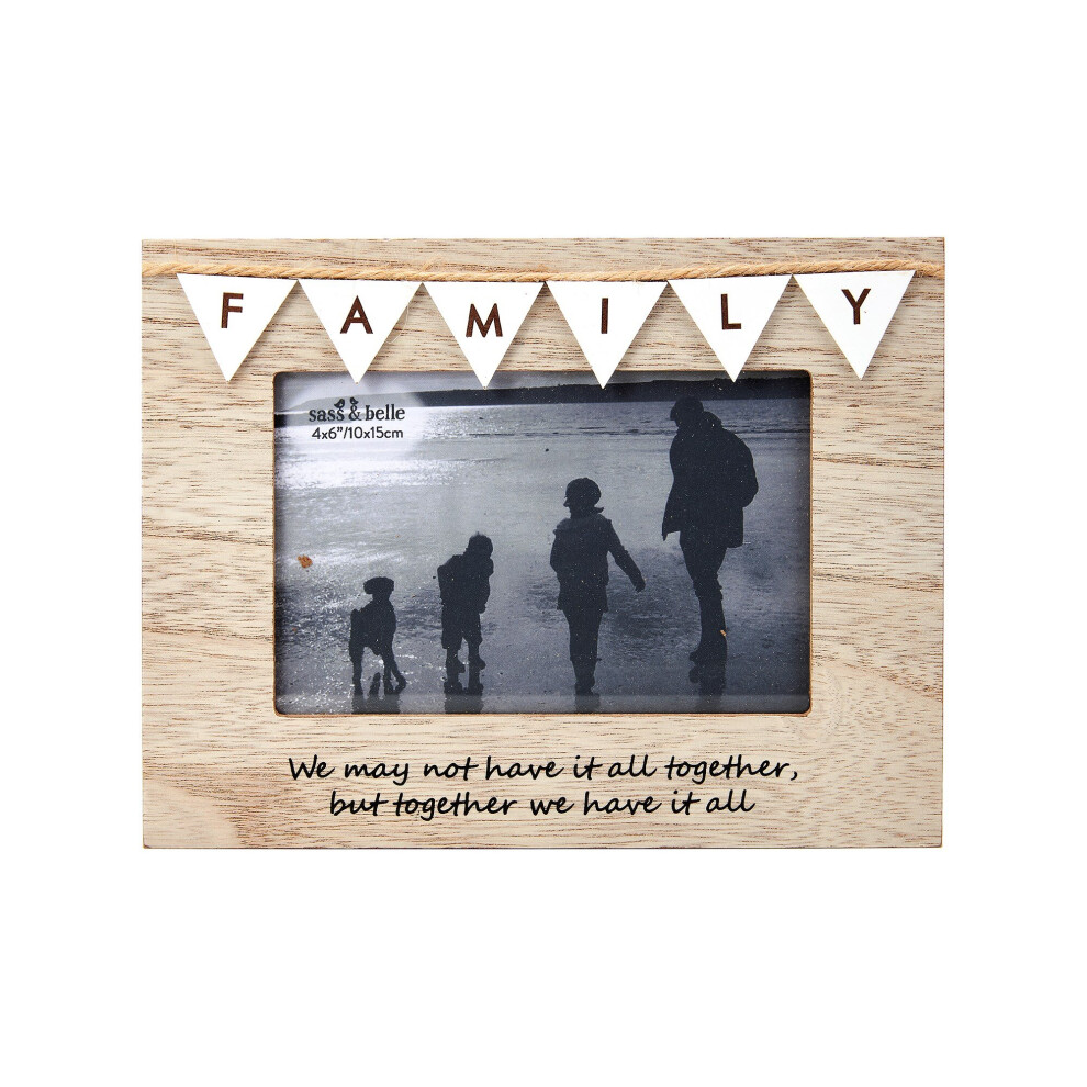 Sass & Belle Vintage Bunting Family Photo Frame