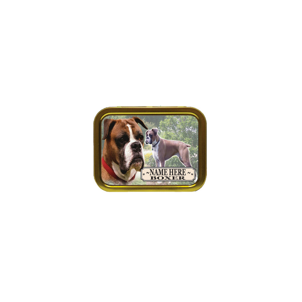 Personalised Gift Products Personalised Boxer Dog Breed Tobacco Tin Gift & Smoking Products