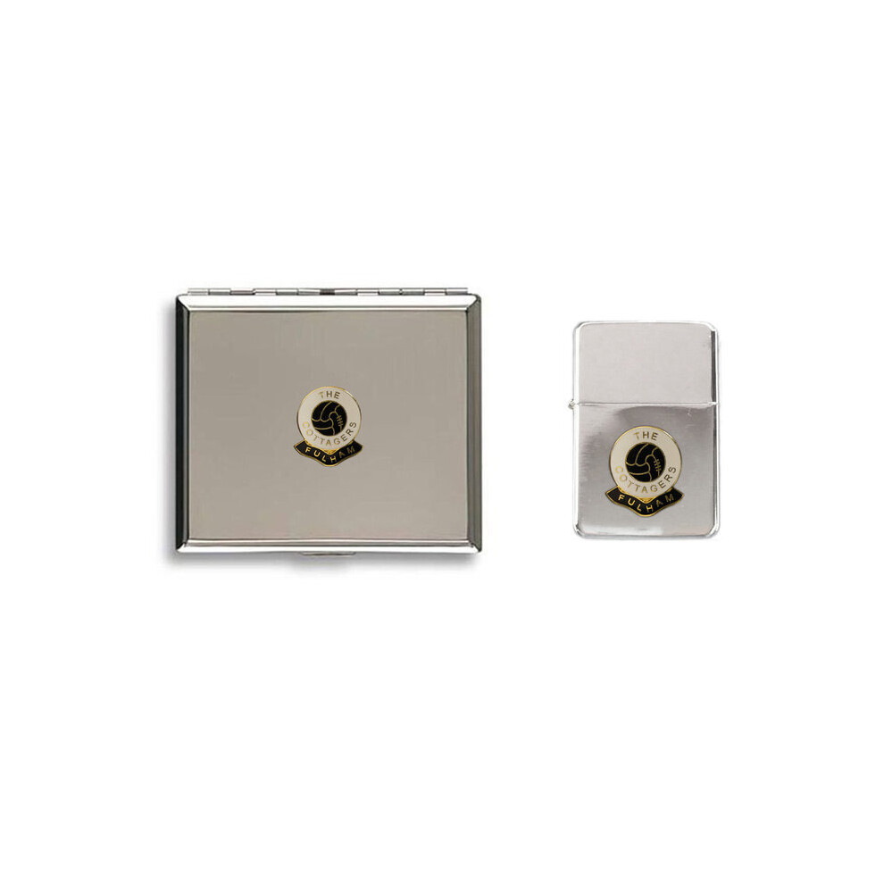Knight Fulham Football Club Lighter Cigarette Case Gift Set