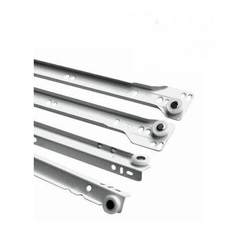 (250mm) Metal roller - drawer runners Tecno - white 2