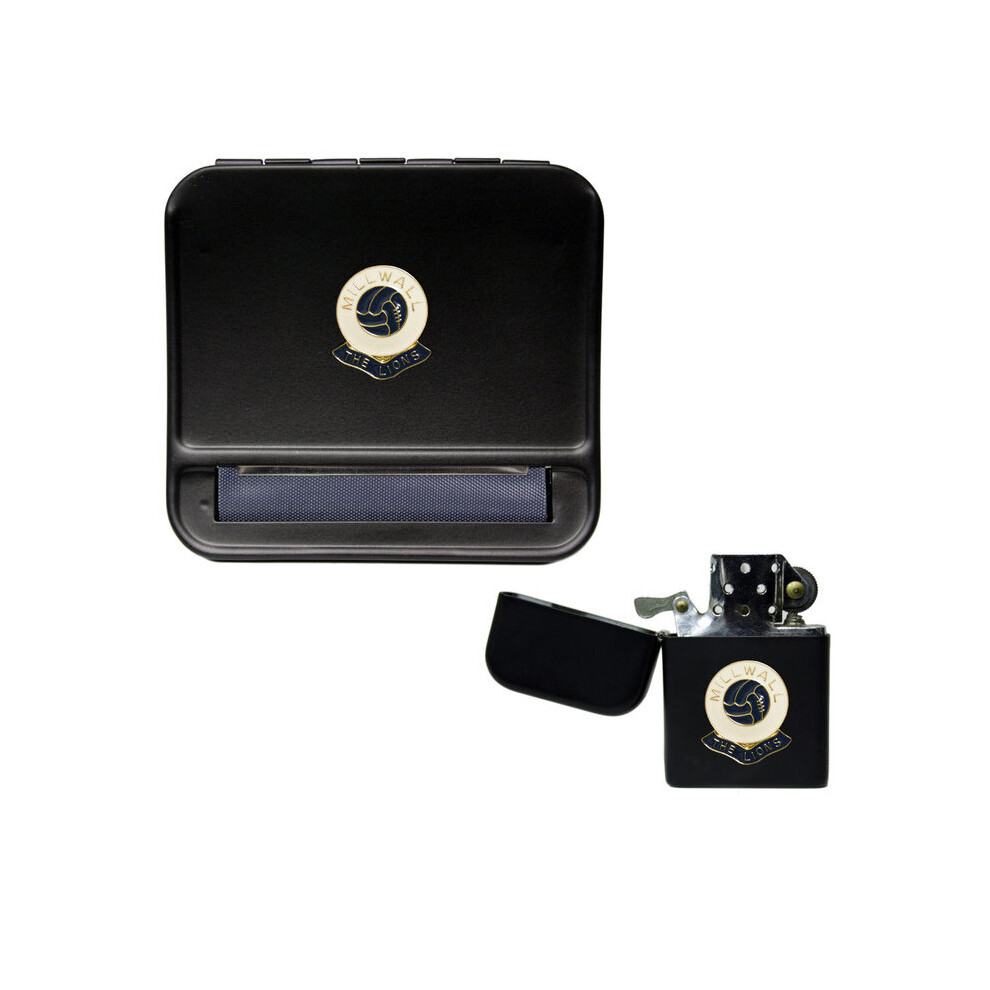 Knight Black Millwall Football Club Cigarette Rolling Machine And Storproof Petrol Lighter