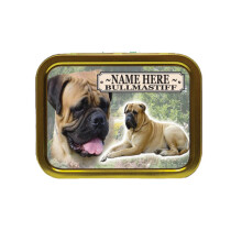 Personalised Bullmastiff Dog Breed Tobacco Tin Gift & Smoking Products