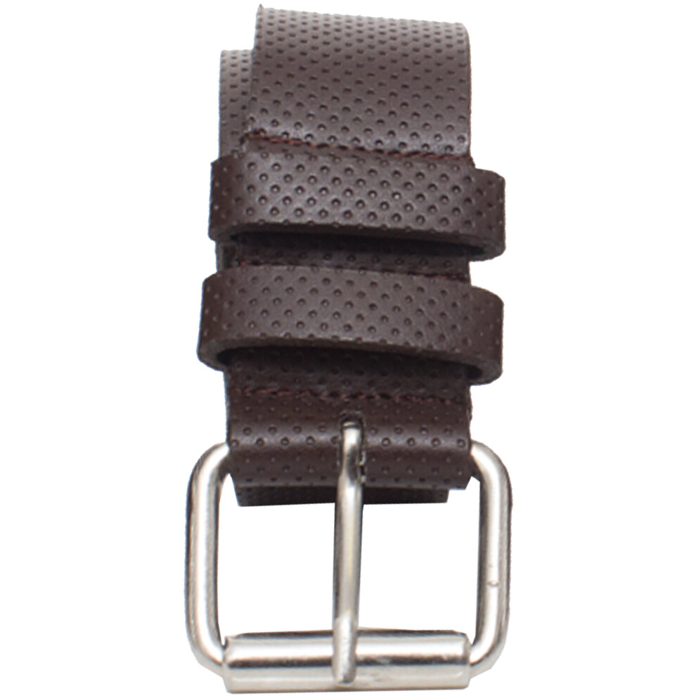 (Brown (KZ 02), XL) Kruze New Mens PU Leather Belts Buckle Belt For Jeans Big Tall King Sizes