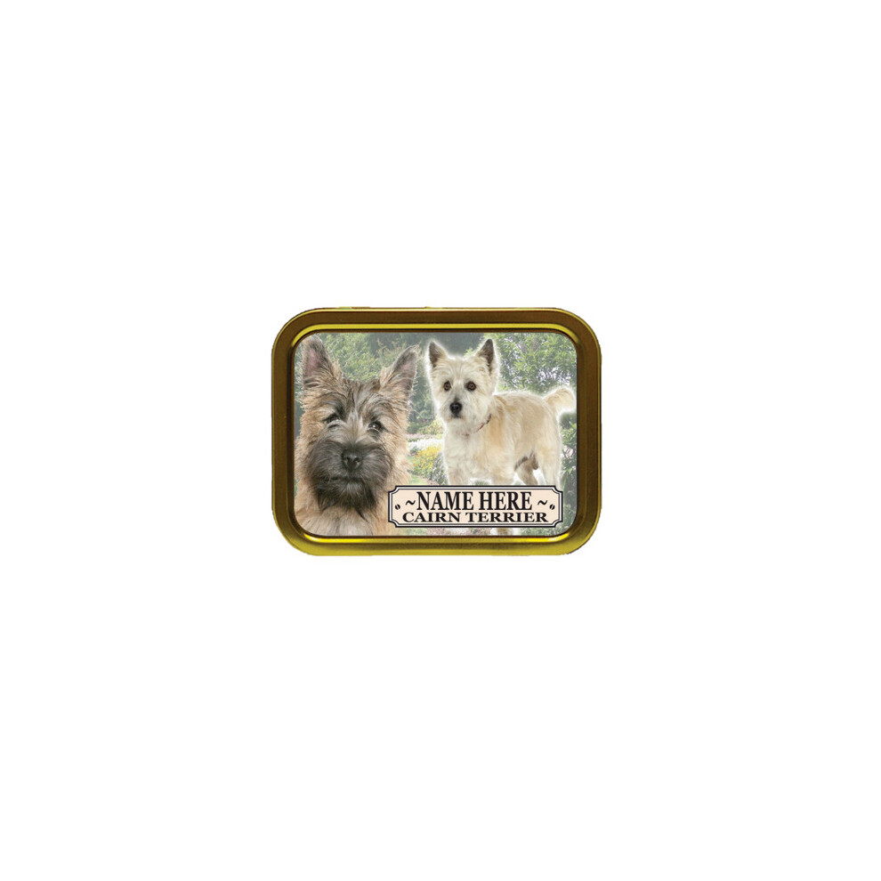Personalised Gift Products Personalised Cairn Terrier Dog Breed Tobacco Tin Gift & Smoking Products