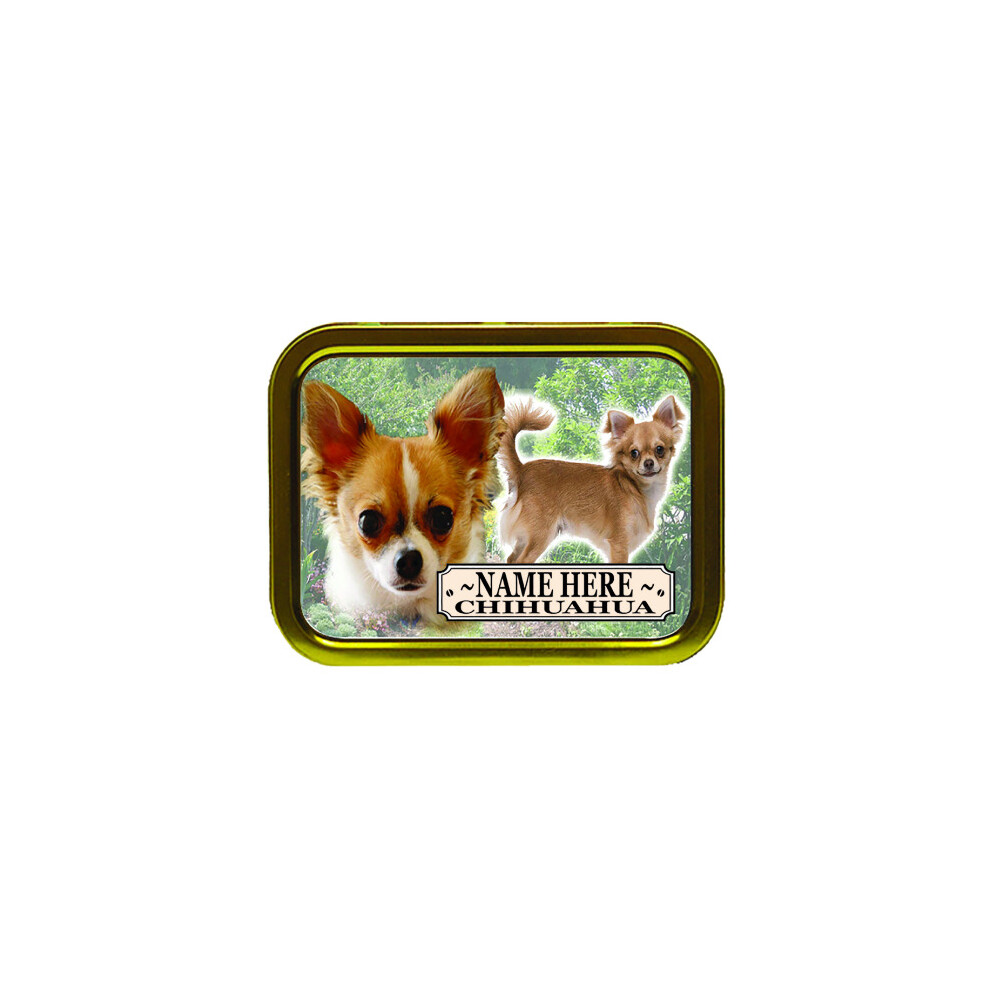Personalised Gift Products Personalised Chihuahua Dog Breed Tobacco Tin Gift & Smoking Products