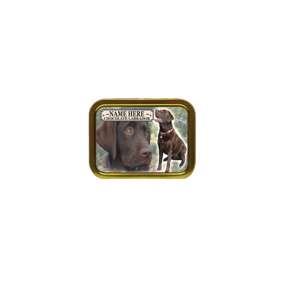 Personalised Gift Products Personalised Chocolate Labrador Dog Breed Tobacco Tin Gift & Smoking Products