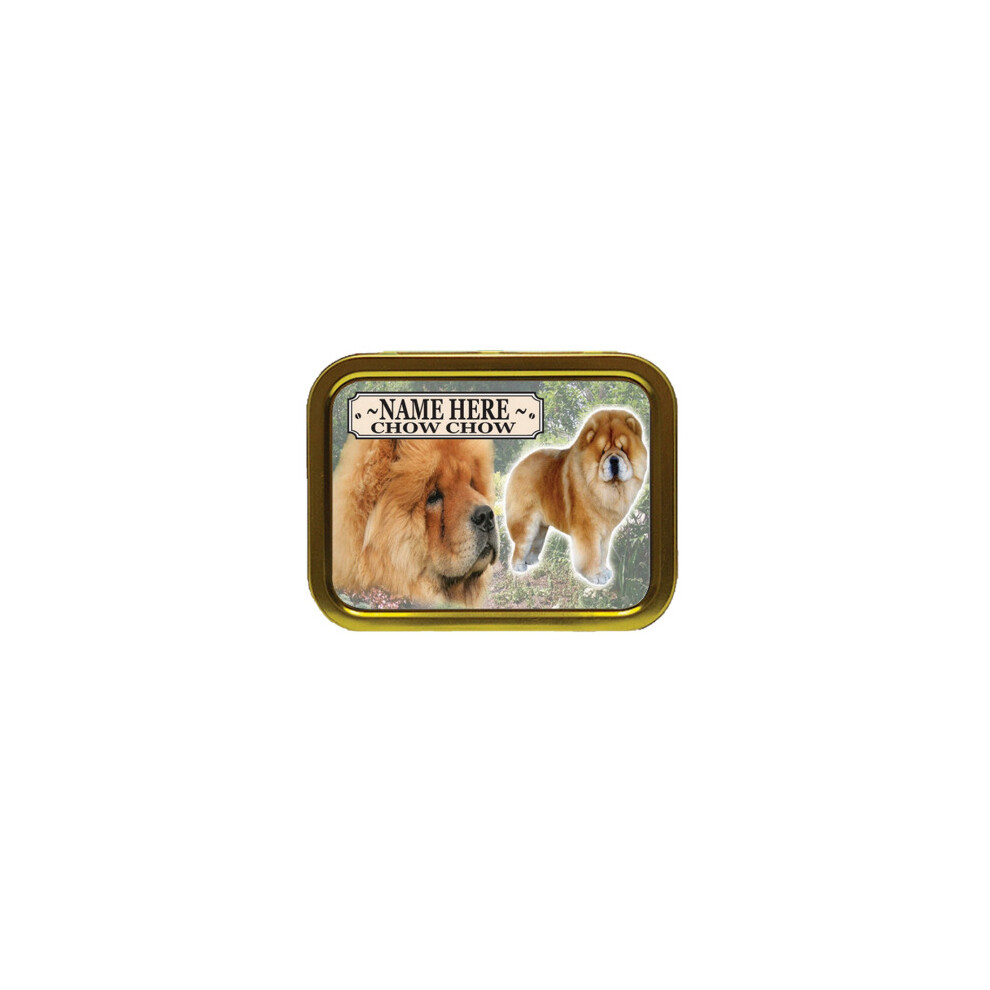 Personalised Gift Products Personalised Chow Chow Dog Breed Tobacco Tin Gift & Smoking Products