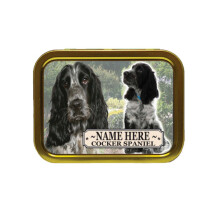 Personalised Cocker Spaniel Dog Breed Tobacco Tin Gift & Smoking Products