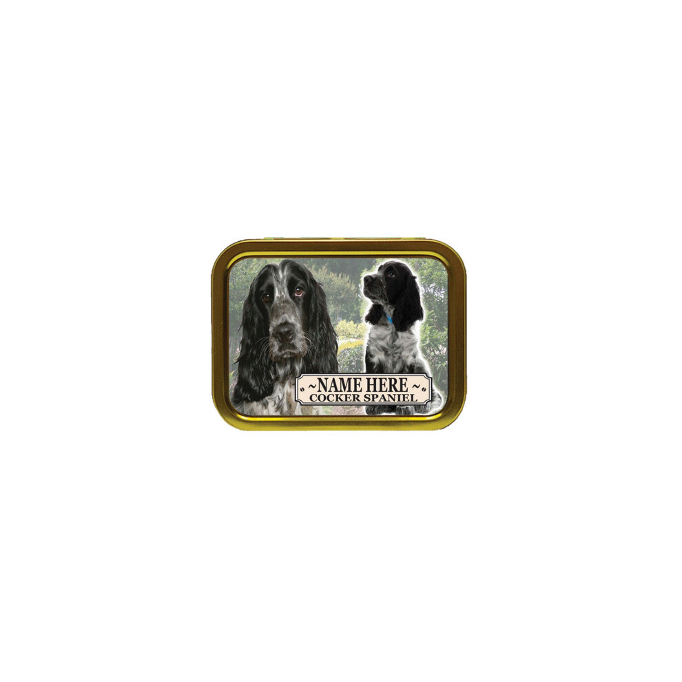 Personalised Gift Products Personalised Cocker Spaniel Dog Breed Tobacco Tin Gift & Smoking Products