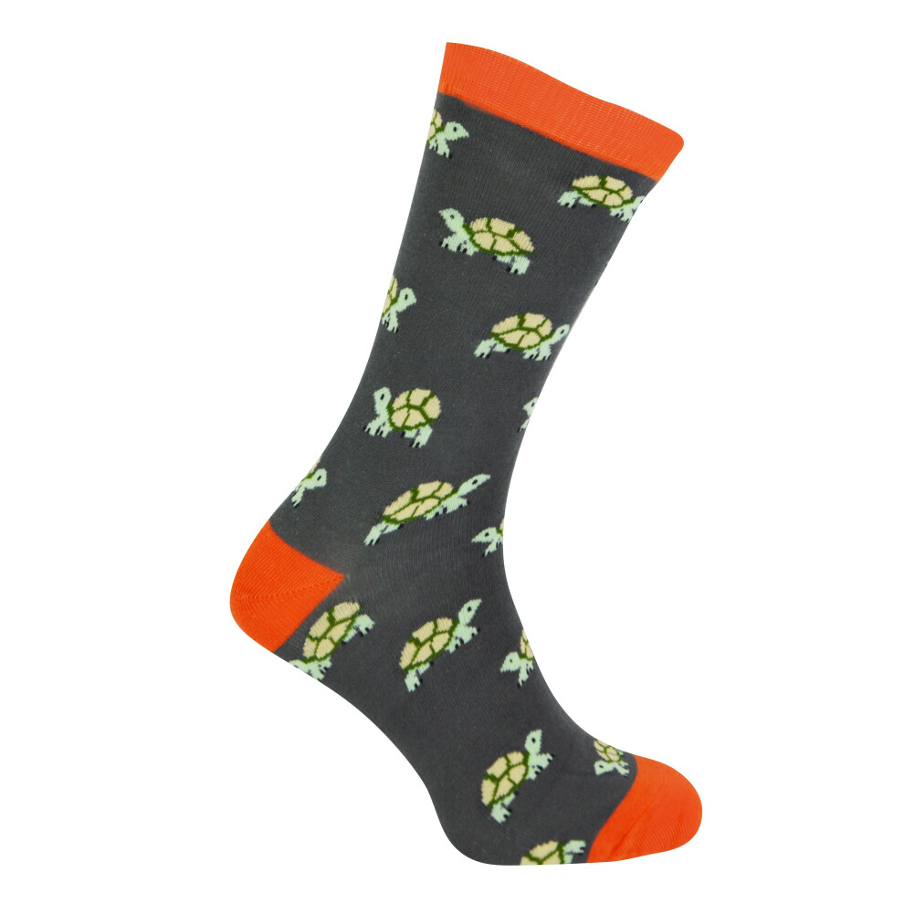 (6-11 UK, Turtles 2) MR HERON - Mens Novelty Animal Patterned Breathable Bamboo Socks-image-OPC-P7VH99F-NEW