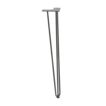 (10x711mm, 3 rods) Hairpin metal table leg 304, 406 or 711 - BLACK
