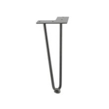 (12x304mm, 2 rods) Hairpin metal table leg 304, 406 or 711 - BLACK
