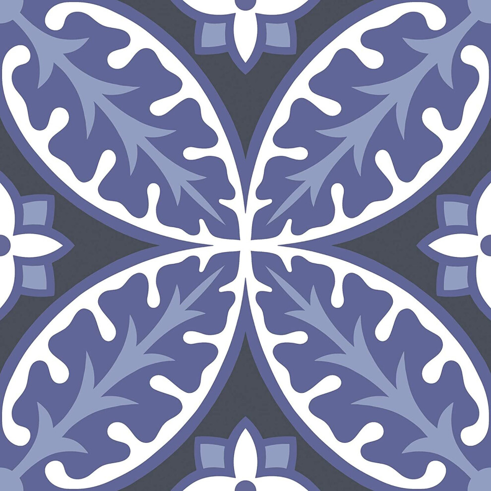 Peel & Stick Vinyl Floor Tiles 10pcs Per Pack Marble Moroccan Floral Pattern Floor Pops - 21 Styles Sticky Back - Self Adhesive CAPRI FP3309