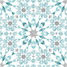 Peel & Stick Vinyl Floor Tiles 10pcs Per Pack Marble Moroccan Floral Pattern Floor Pops - 21 Styles Sticky Back - Self Adhesive RADIANCE FP2949