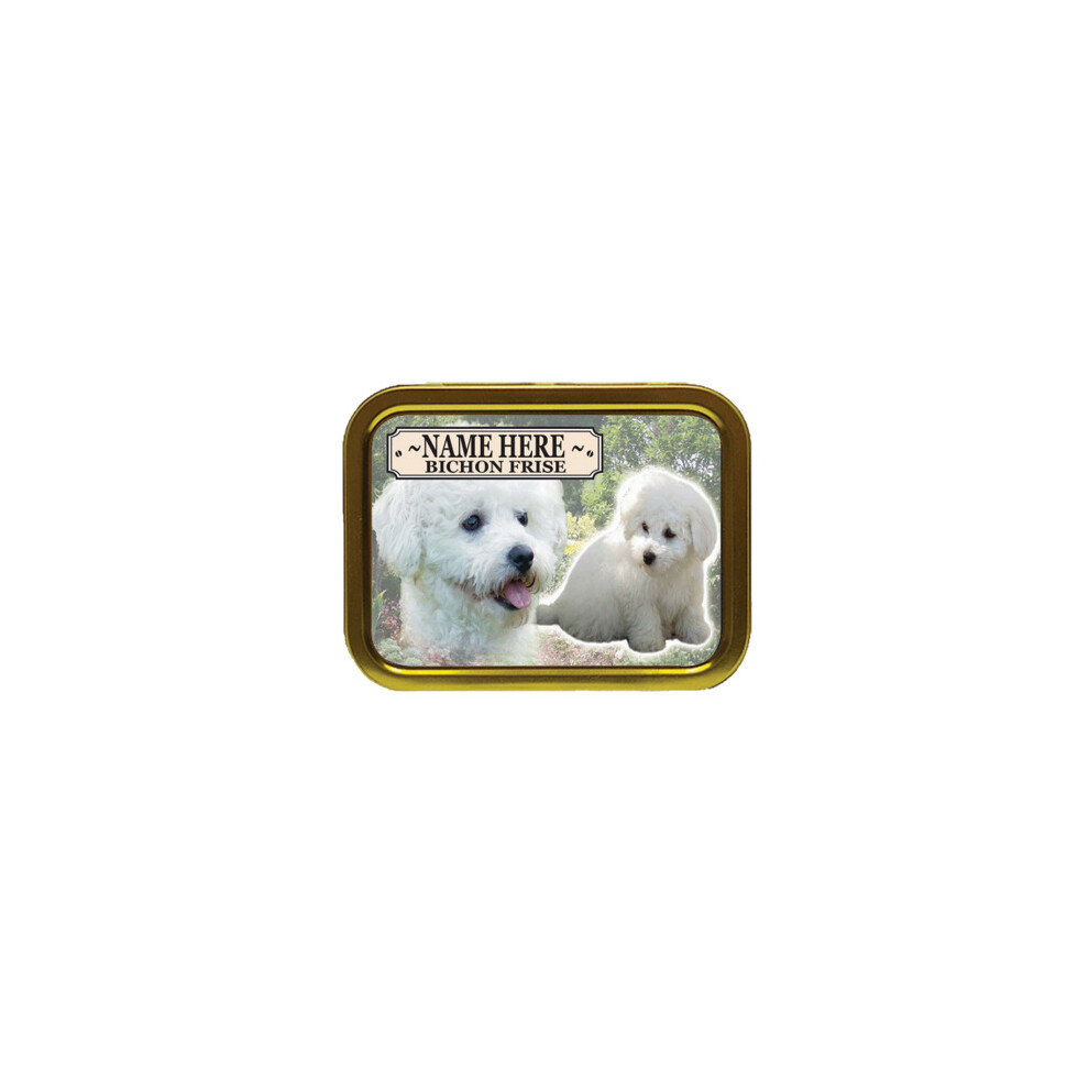 Personalised Gift Products Personalised Bichon Frise Dog Breed Tobacco Tin Gift & Smoking Products