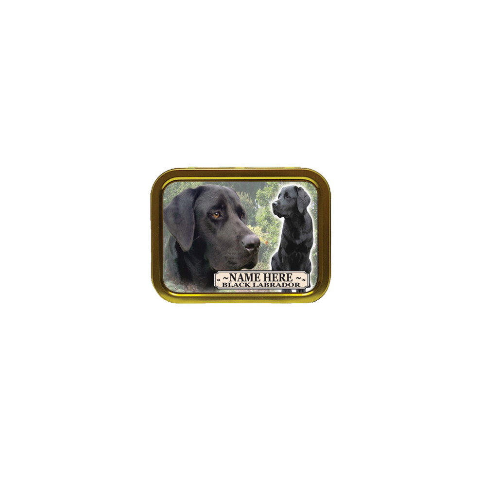 Personalised Gift Products Personalised Black Labrador Dog Breed Tobacco Tin Gift & Smoking Products