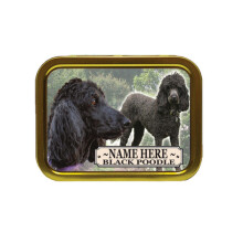 Personalised Black Poodle Dog Breed Tobacco Tin Gift & Smoking Products