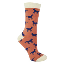 (37-40, Pferde (Rosa)) Miss Sparrow - MISS SPARROW - Damen Socken mit Tieremotiv | Lustige Bambus Tiersocken Bunt