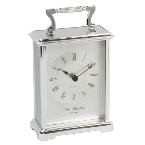 WIDDOP and Co. Silver Carriage Clock