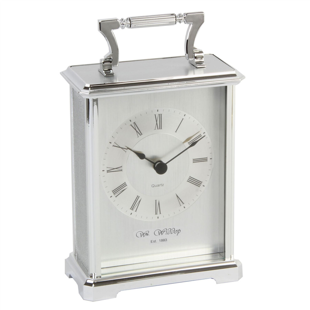 Widdop And Co. Silver Carriage Clock