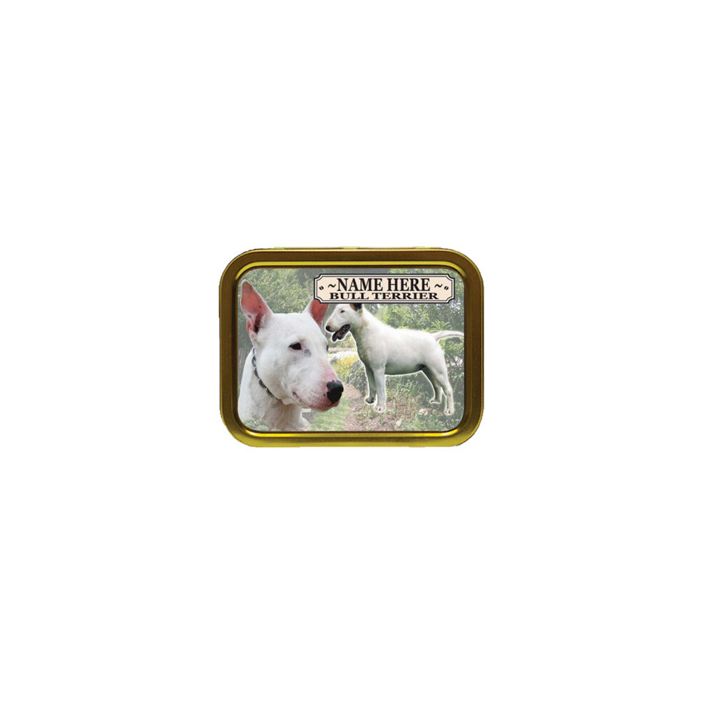 Personalised Gift Products Personalised Bull Terrier Dog Breed Tobacco Tin Gift & Smoking Products
