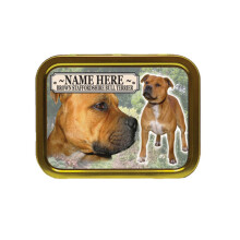 Personalised Brown Staffordshire Bull Terrier Dog Breed Tobacco Tin Gift & Smoking Products