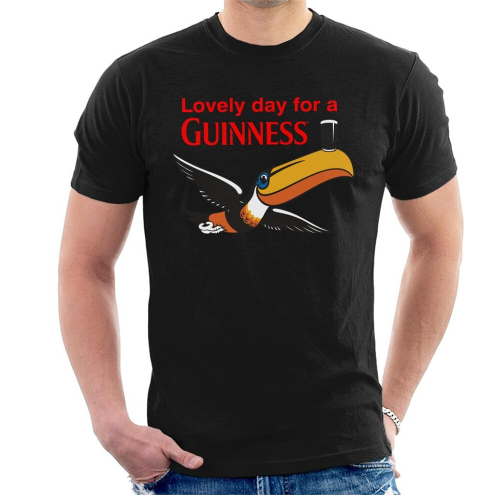 (XL, Black) Guinness Toucan Lovely Day For A Guinness Men's T-Shirt