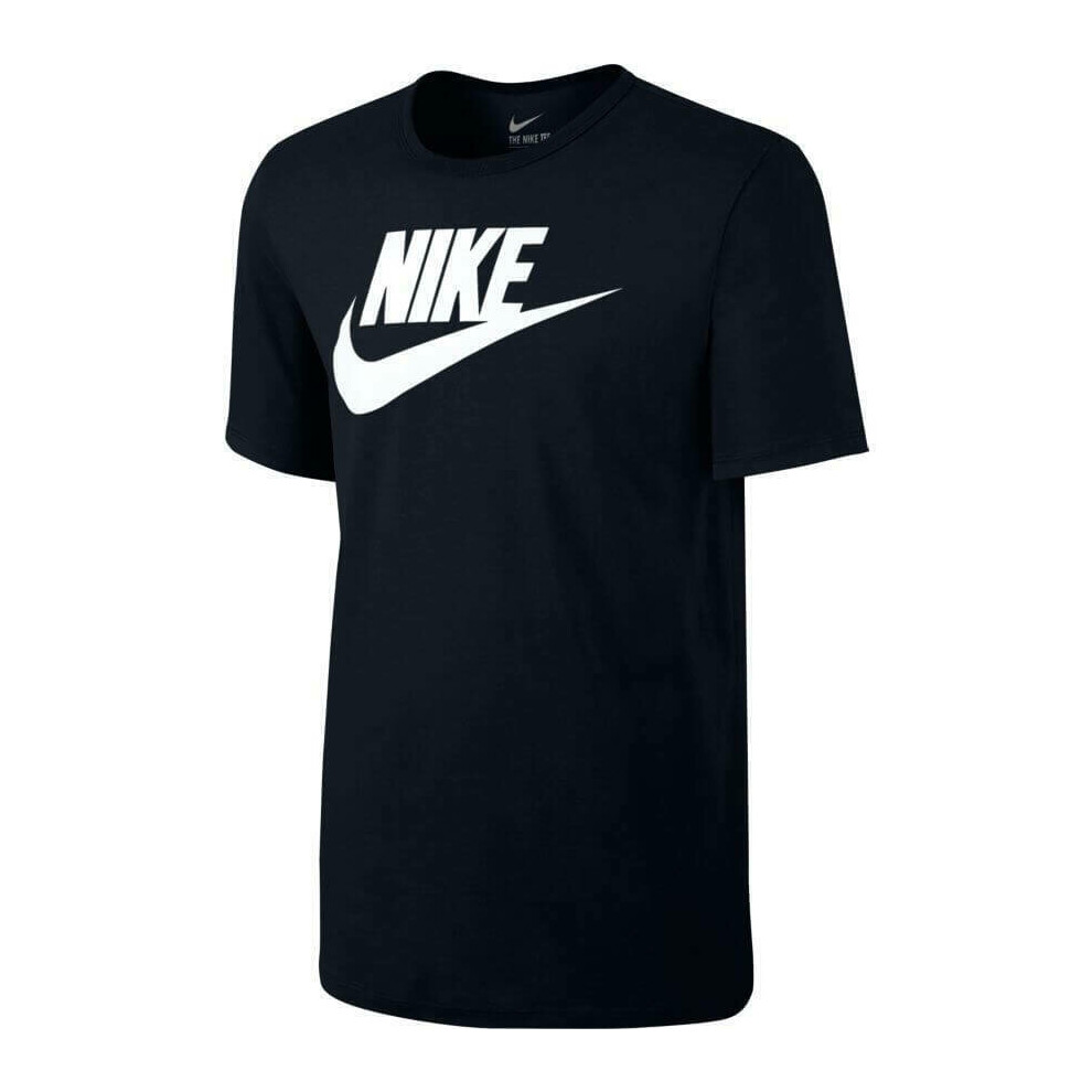 (Nike Mens T Shirt Futura Icon Gym Tee Black L) Nike Mens T Shirt Futura Icon Cotton Sports Tee