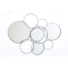 Silver Circular Abstract Mirror