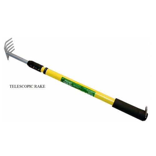 Adjustable Carbon Steel Soft Cushion Grip Telescopic Handle Rake