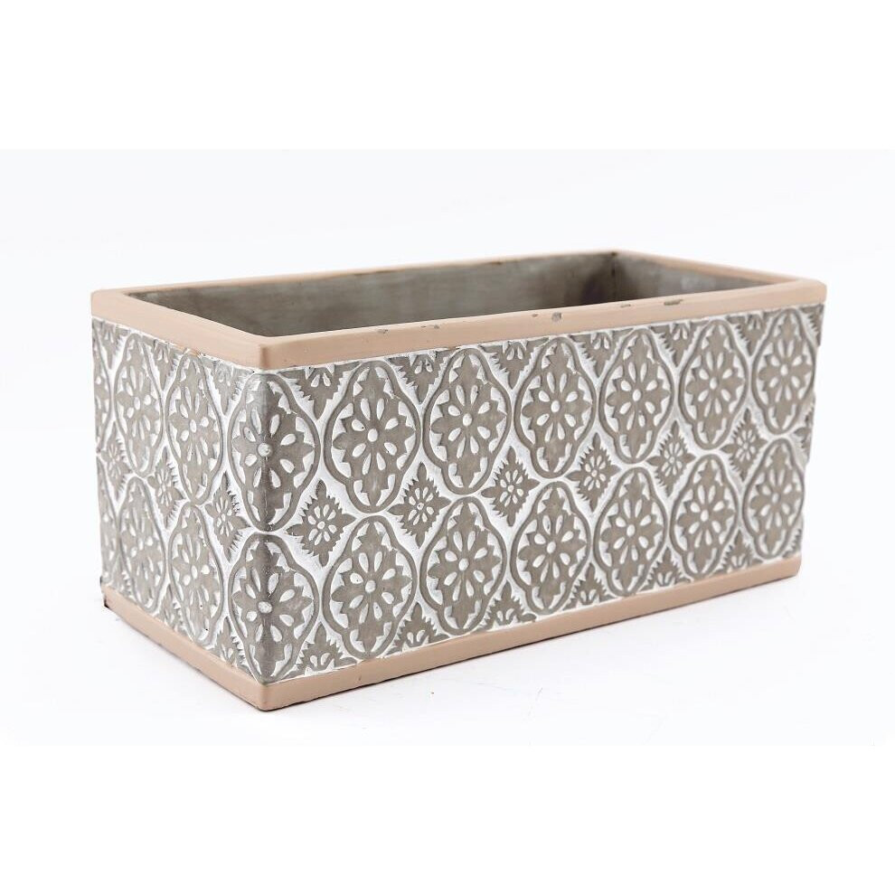 Embossed Indoor Outdoor Planter Large