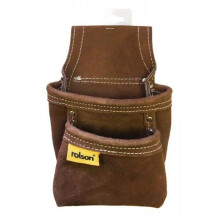 Heavy Duty Leather twin Pocket Nail Tool Pouch