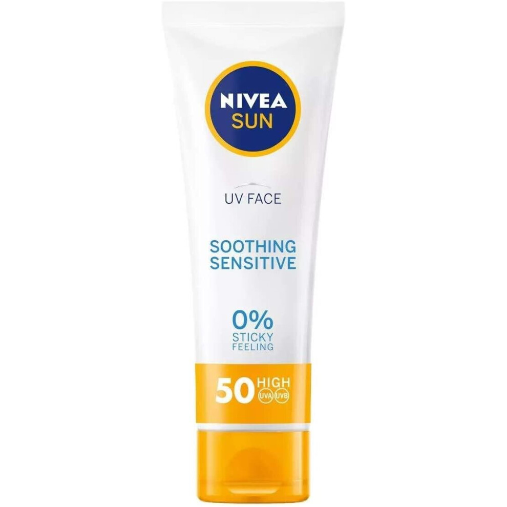 Nivea Light Sun Ultra Violet Face Soothing Sensitive Spf 50 50Ml